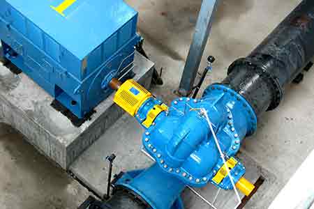 KPS系列单级双吸离心泵在珠海自来水公司使用现场